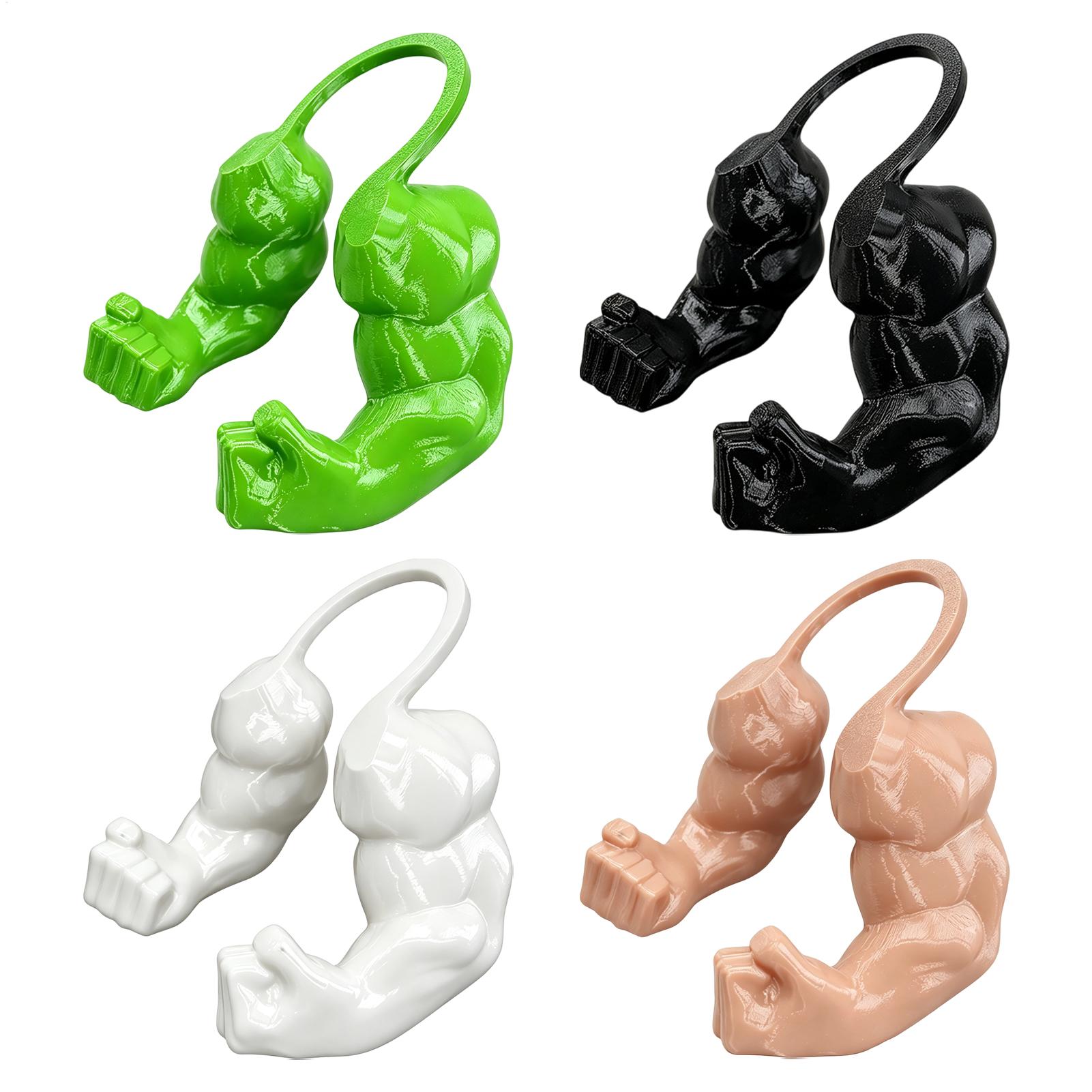 Interactive Squeaky Plush Dog Toy - ذراع عضلي مضحك للقطط مطبوع بتقنية