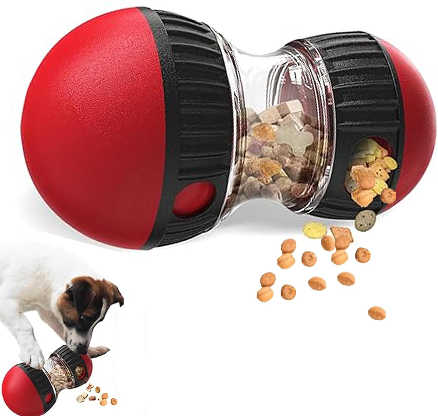 Dog Puzzle Feeder Toy - ألعاب الكلاب وكرة التغذية البطيئة القابلة