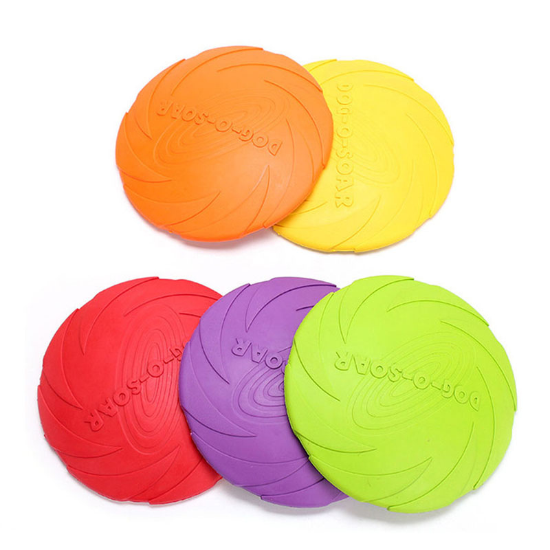 Flying Disc Dog Training Toy - المطاط كلب تحلق أقراص الصحن لعب