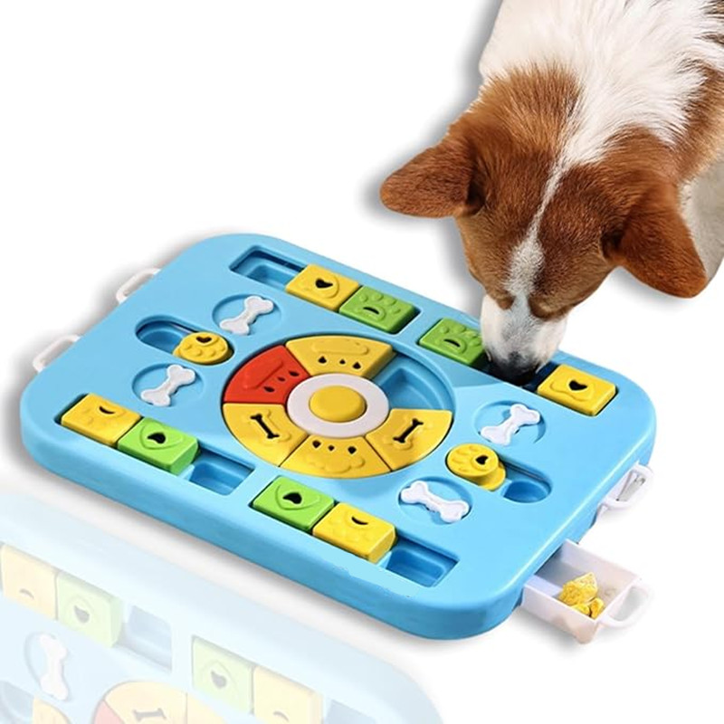 Interactive Squeaky Plush Dog Toy - لعبة ألغاز تفاعلية للكلاب الكبيرة والمتوسطة