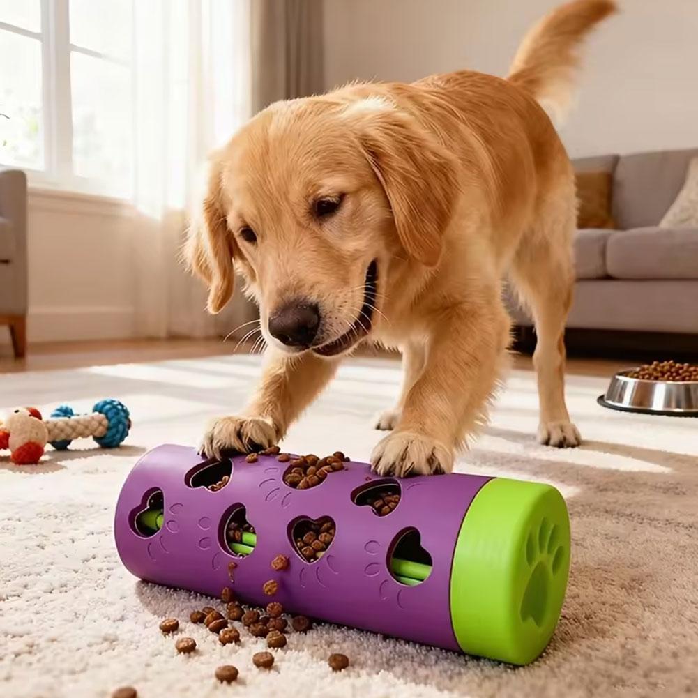 Interactive Squeaky Plush Dog Toy - موزع طعام تفاعلي قابل للفصل للحيوانات