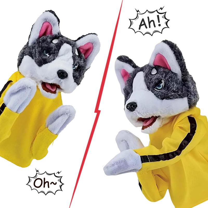 Interactive Squeaky Plush Dog Toy - طفل الكونغ فو أجش قفازات لعبة