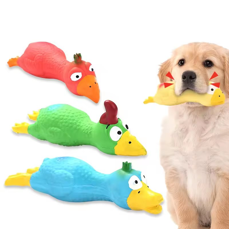 لعبة لطيفة على شكل دجاجة من ال - مراجعة Interactive Squeaky Plush Dog Toy وسعره