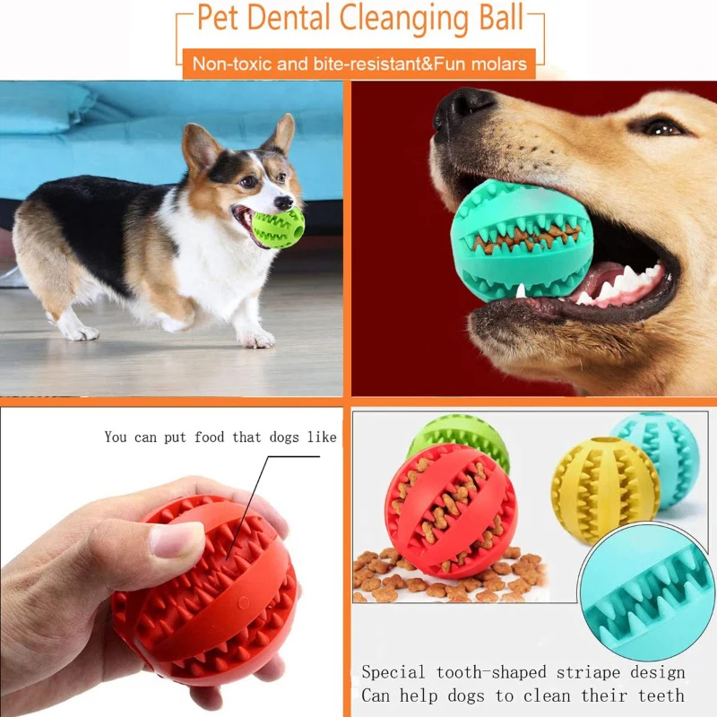 1/2 قطعة كرة لعبة للكلاب، كرات - مراجعة Dog Puzzle Feeder Toy وسعره